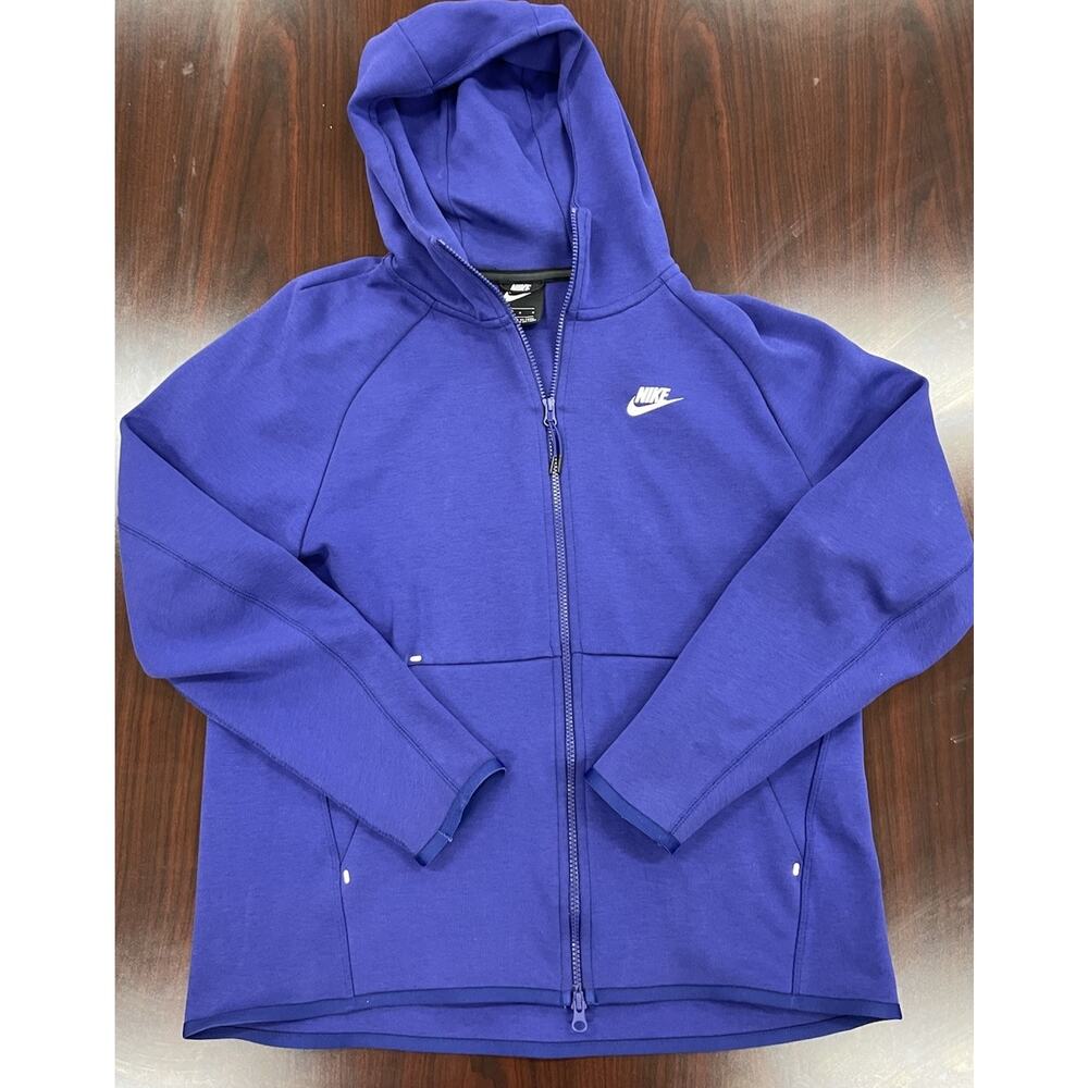 Nike Tech Full Zip Fleece Track Jacket Concord Purple (Large)
